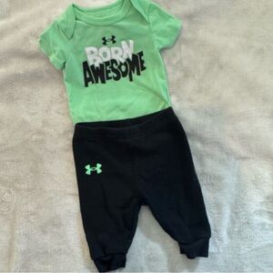 Under Armour Mint Green and Black Infant Set